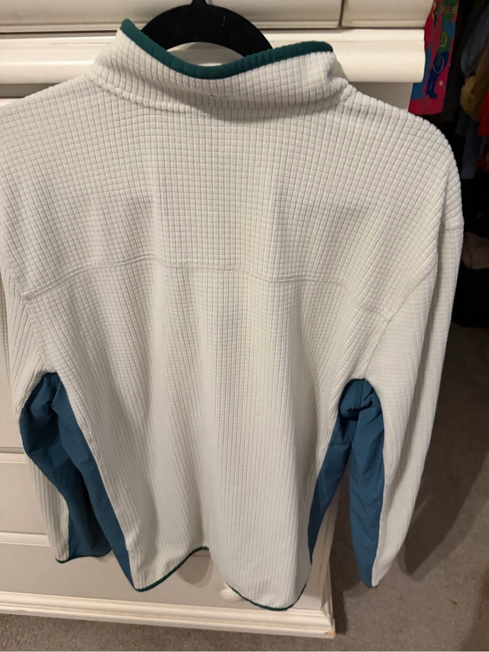 Vineyard Vines White Quarter-Zip Waffle Knit Pullover men's large